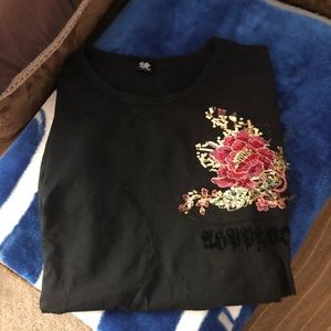 Beautiful Sm. Sleeveless Sequinned Peacock T-Shirt. One of a Kind!